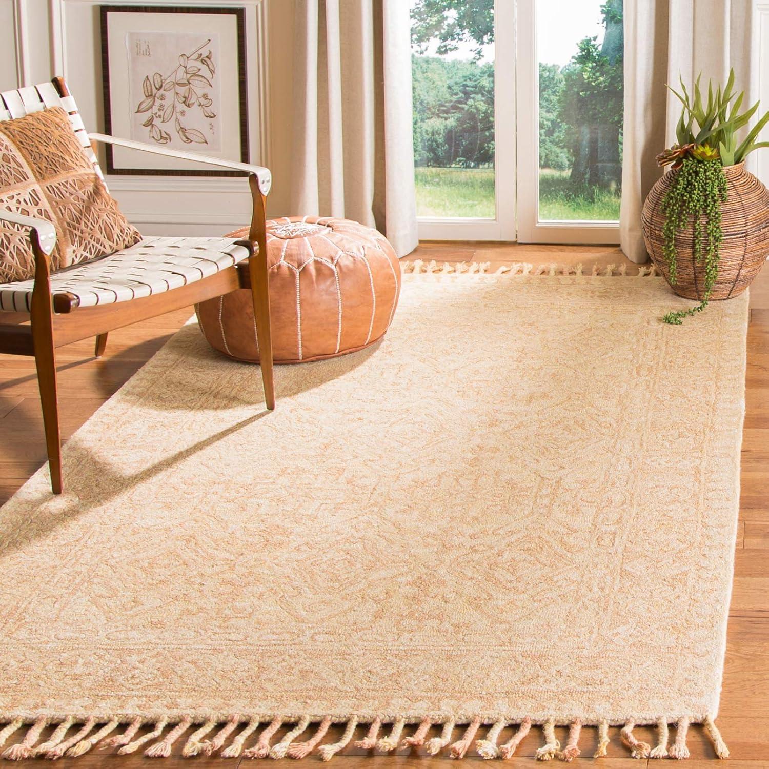 Aspen APN225 Hand Tufted Area Rug - Ivory/Blush - 2'3"x5' - Safavieh..