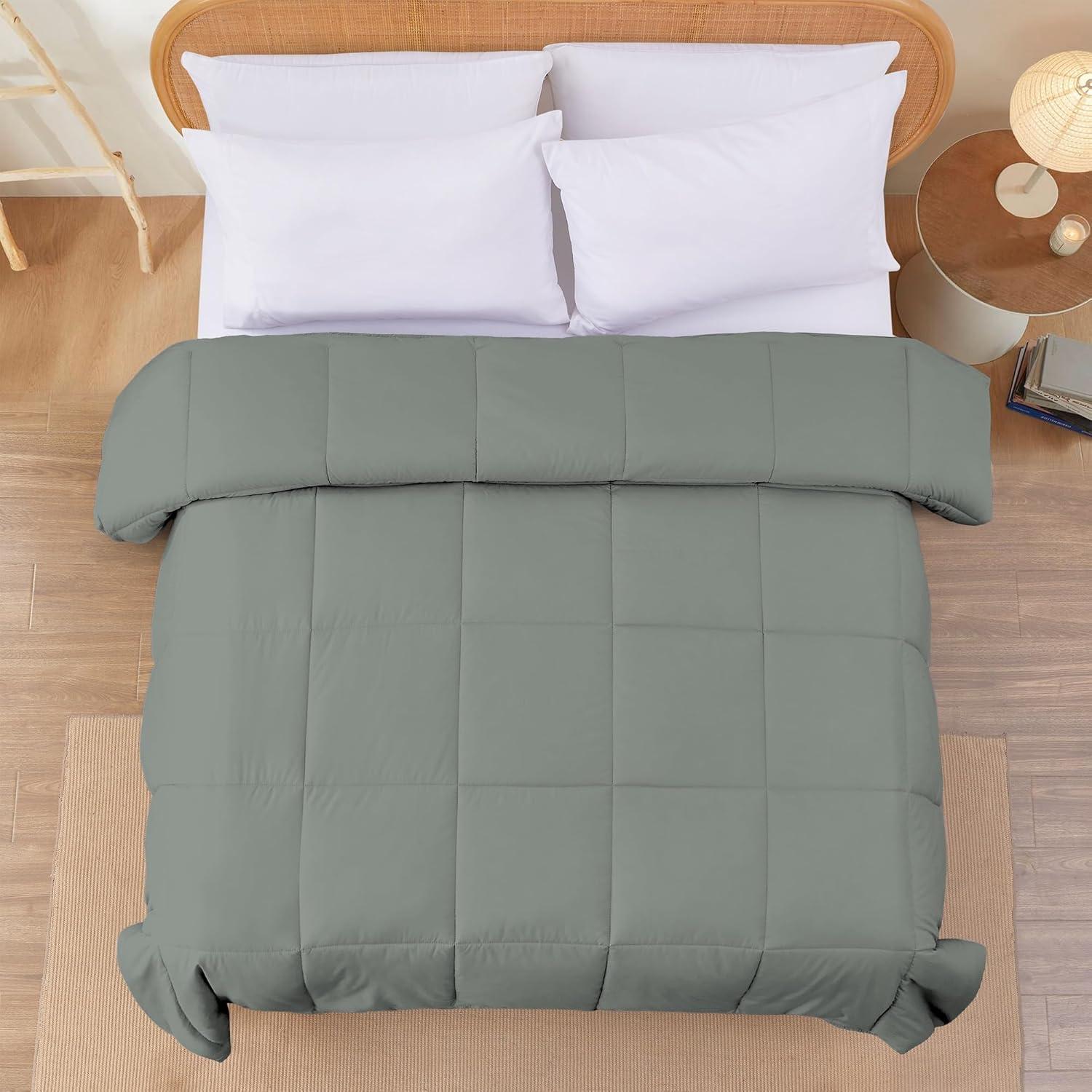 Modern Threads Modern Threads Sanctuary by PCT Down Alternative Microfiber Quilted Reversible Comforter & Duvet Insert - Soft, Comfortable Alternative to Goose Down - Bedding for All Seasons