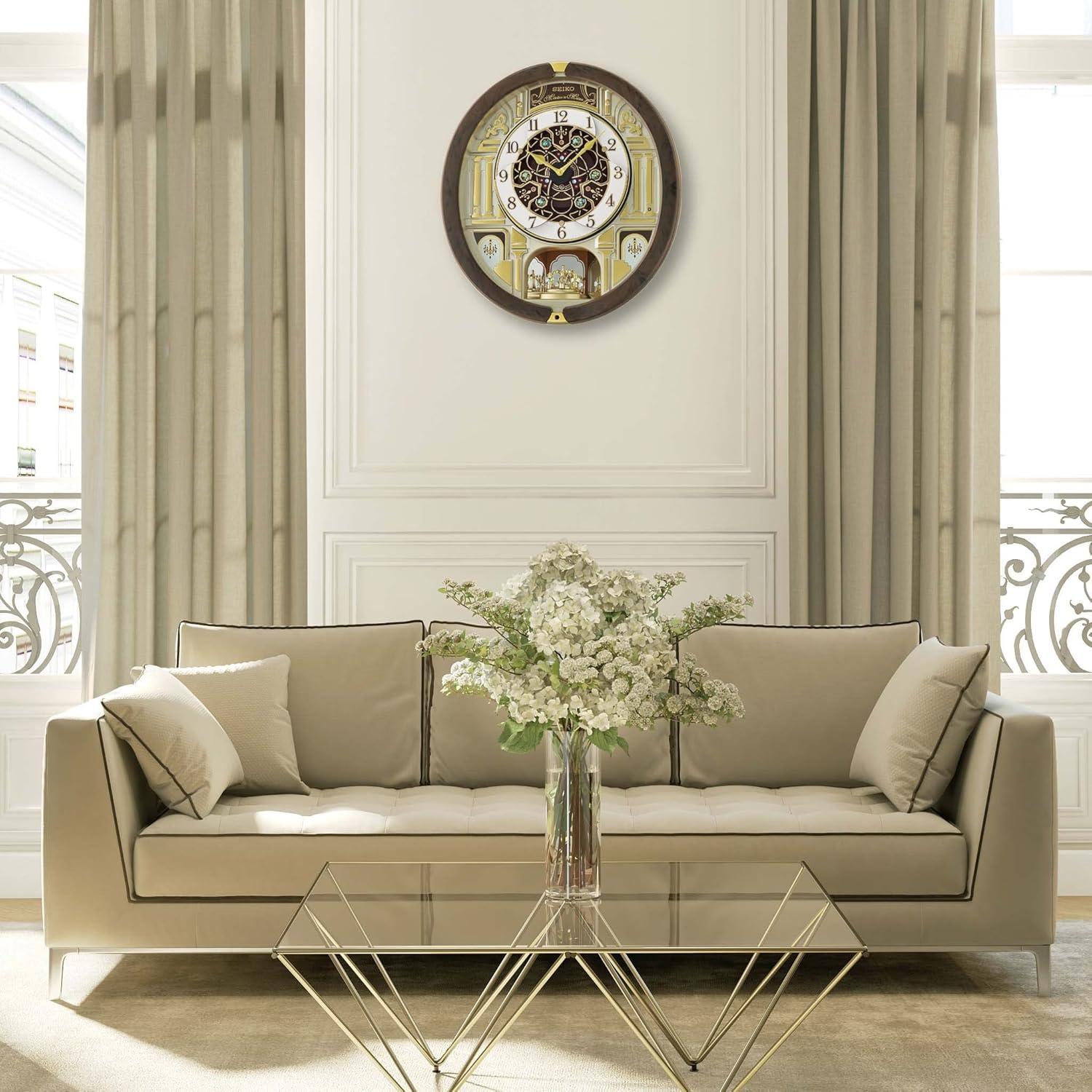 Seiko Melodies in Motion Wall Clock, Golden Chandelier