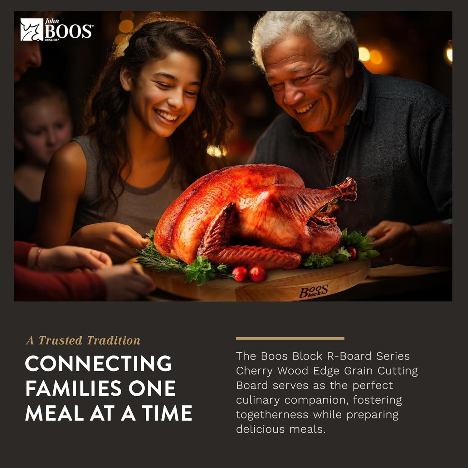 John Boos John Boos 18" Round Cutting Board, 1.5" Edge Grain