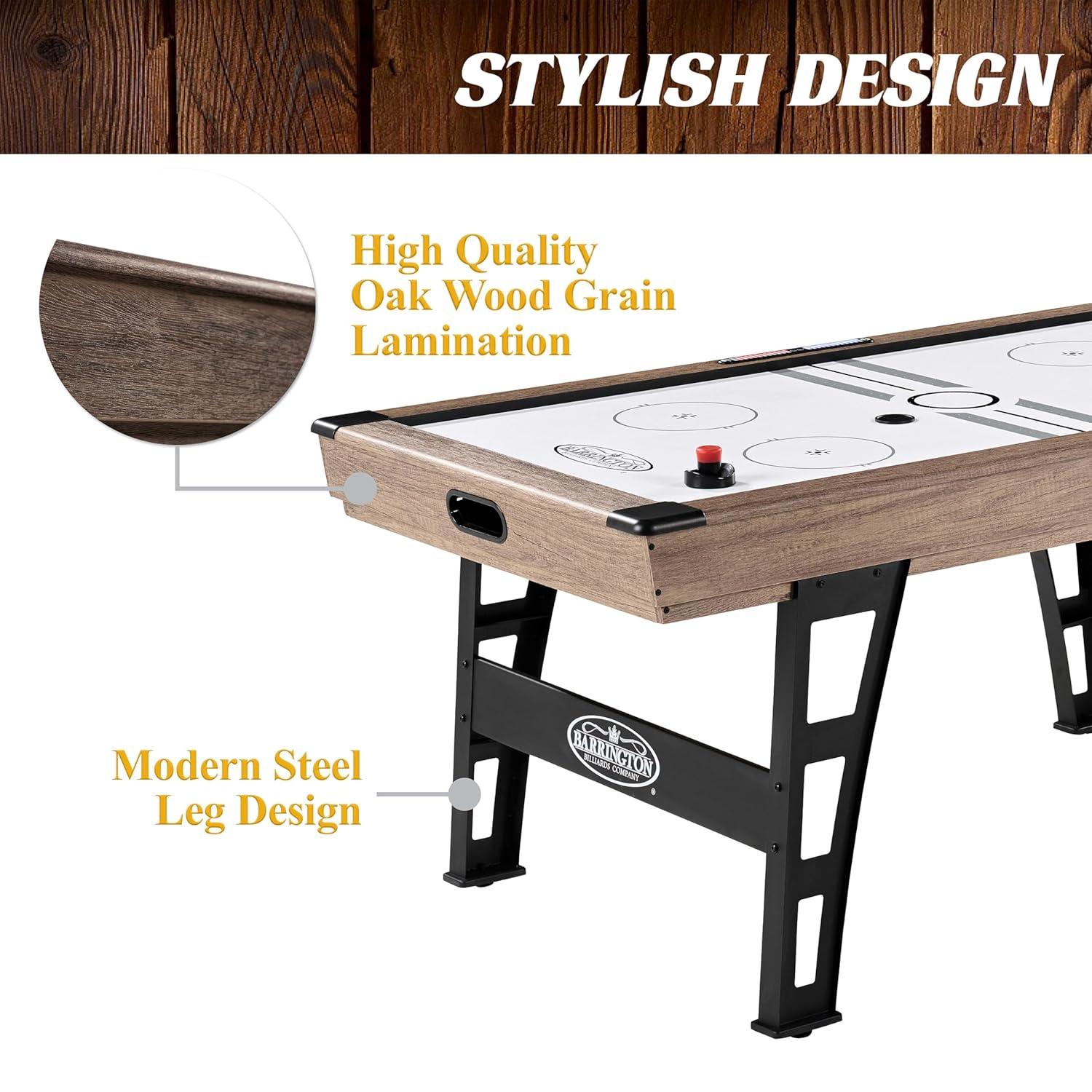 Barrington Billiards Company Barrington Urban 7' Air Powered Hockey Table With Pusher And Puck Set