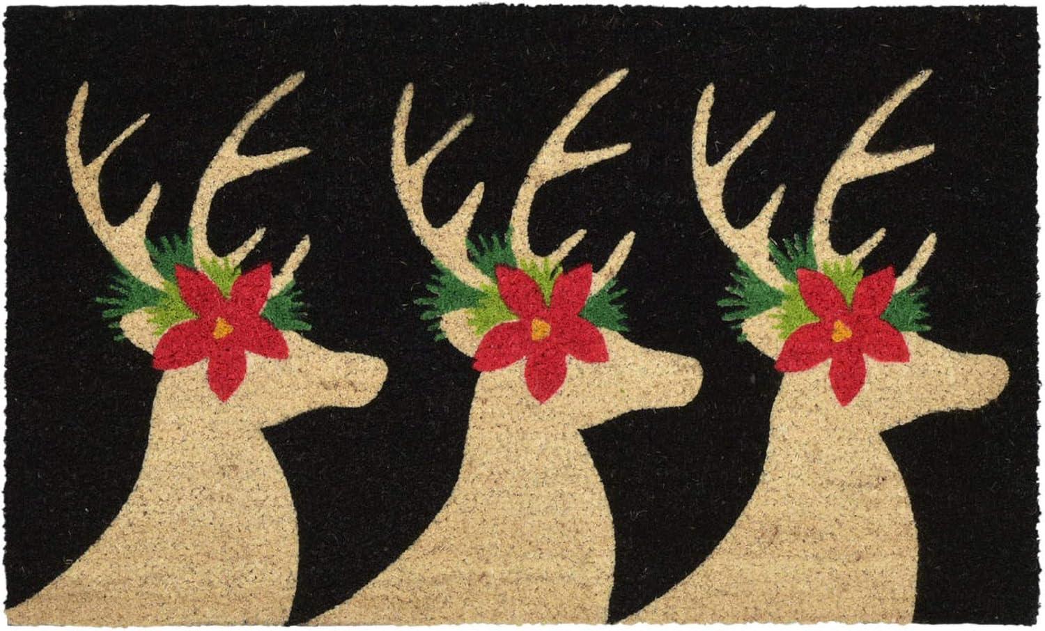Winter Elegance Deer Coir Outdoor Mat 30.5" x 18.5"
