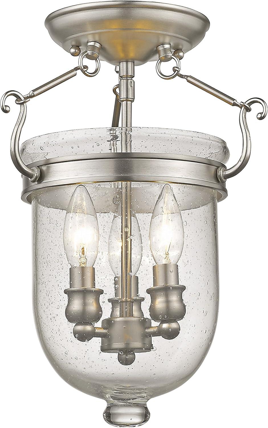 Livex Lighting Jefferson 3 - Light Flush Mount in  Brushed Nickel