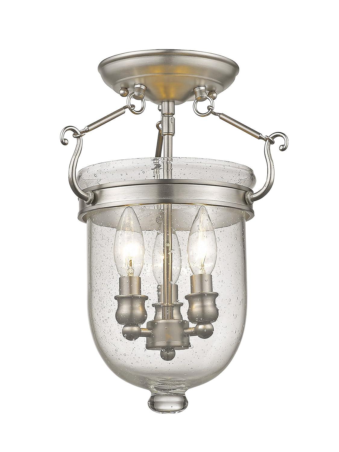 Livex Lighting Jefferson 3 - Light Flush Mount in  Brushed Nickel