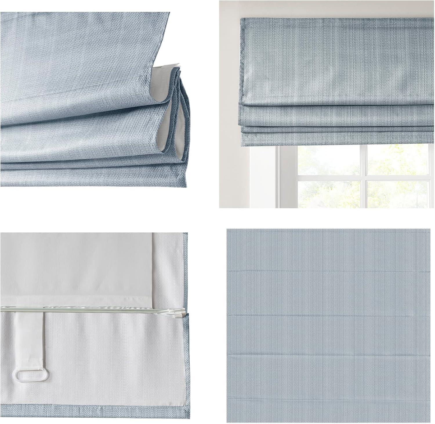 Galen Basketweave Cordless Room Darkening Single Roman Shade