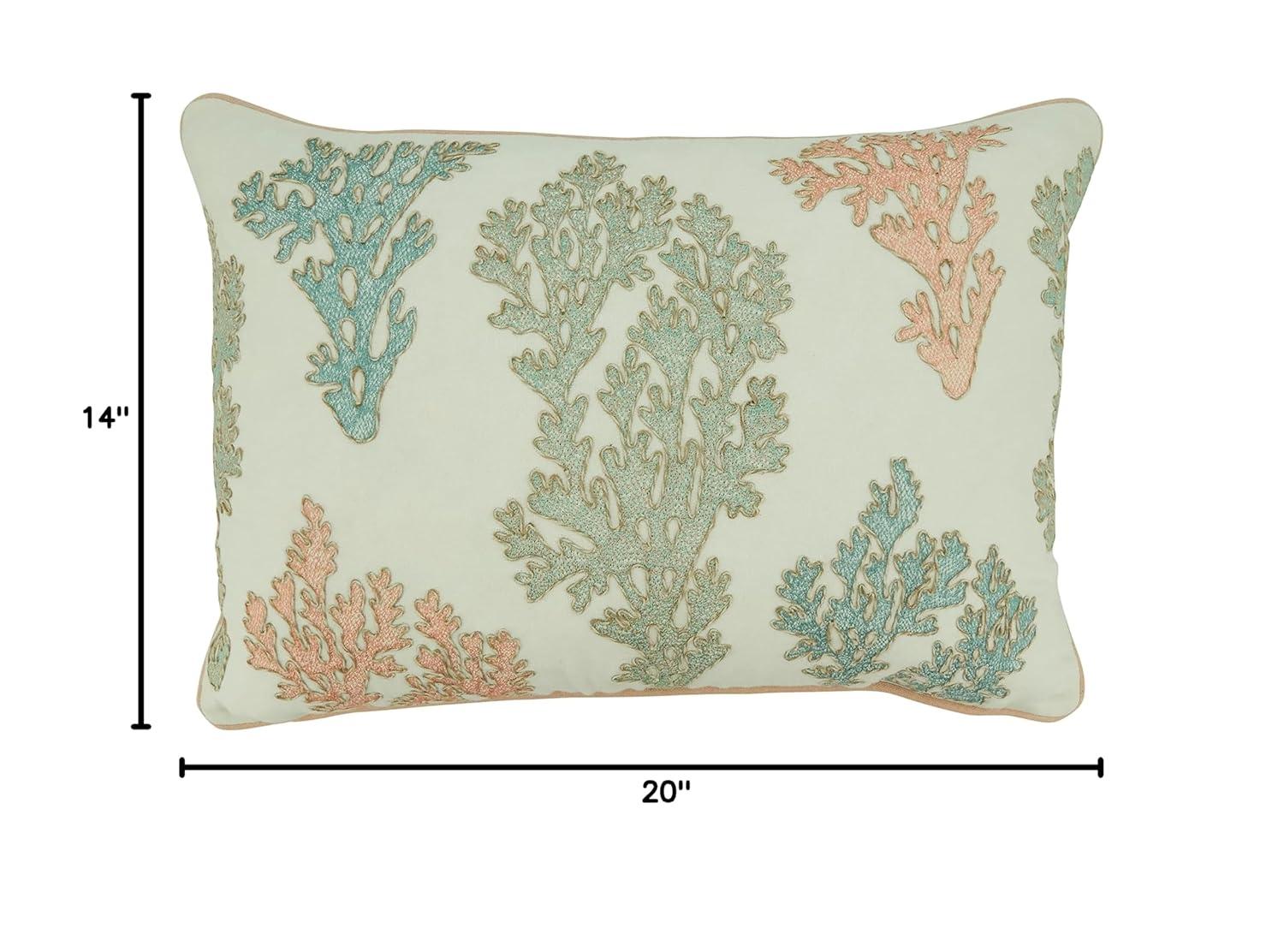 Saro Newport Collection Cotton Throw Pillow