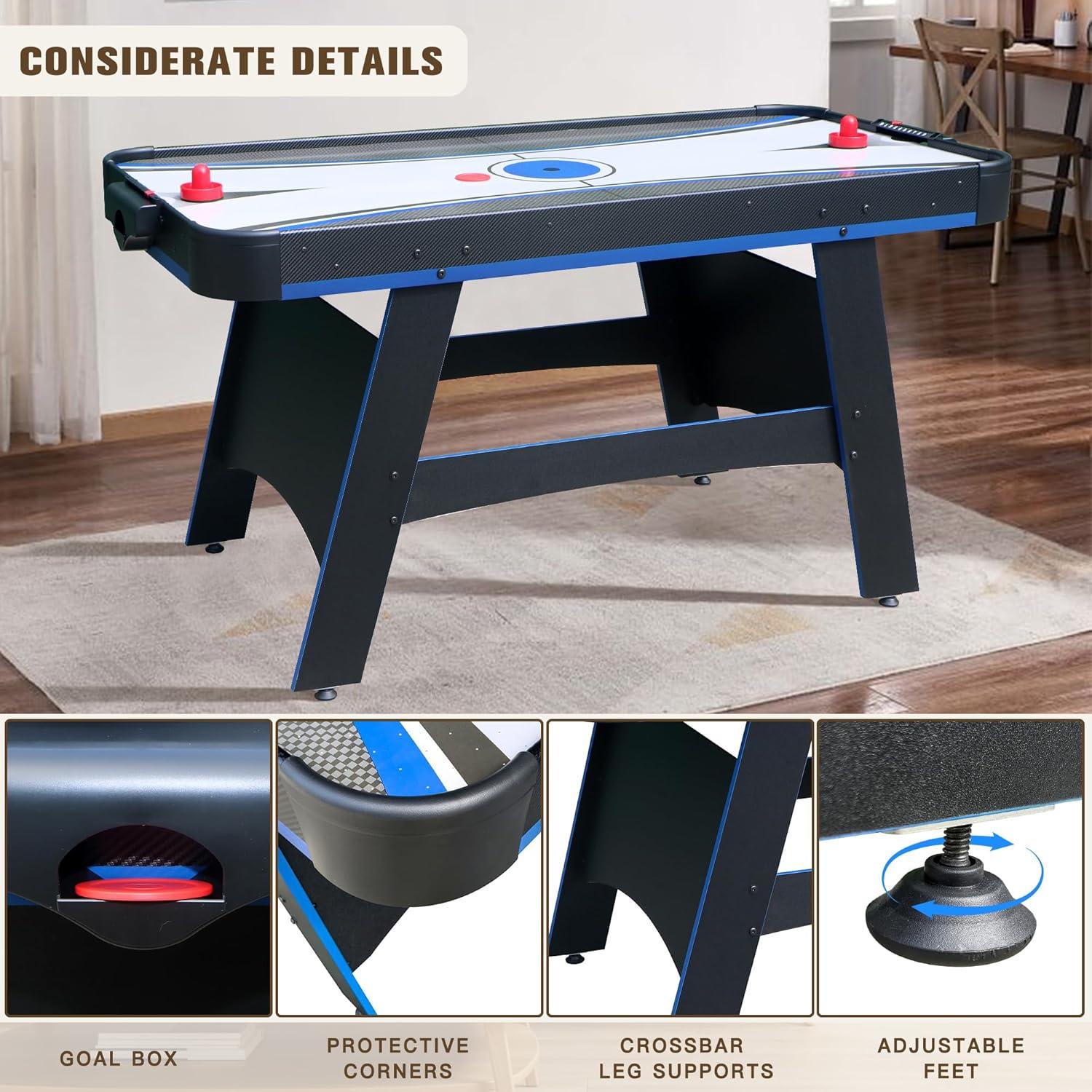 Hathaway Games 5' Two Player Air Hockey Table with Manual Scoreboard