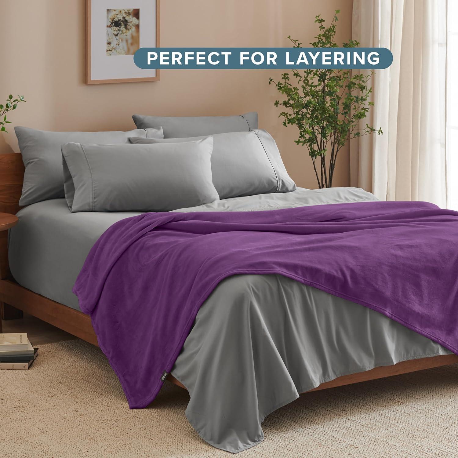 Bare Home Bare Home Microplush Fleece Blanket - Fuzzy, Warm, Bed/Throw Blanket