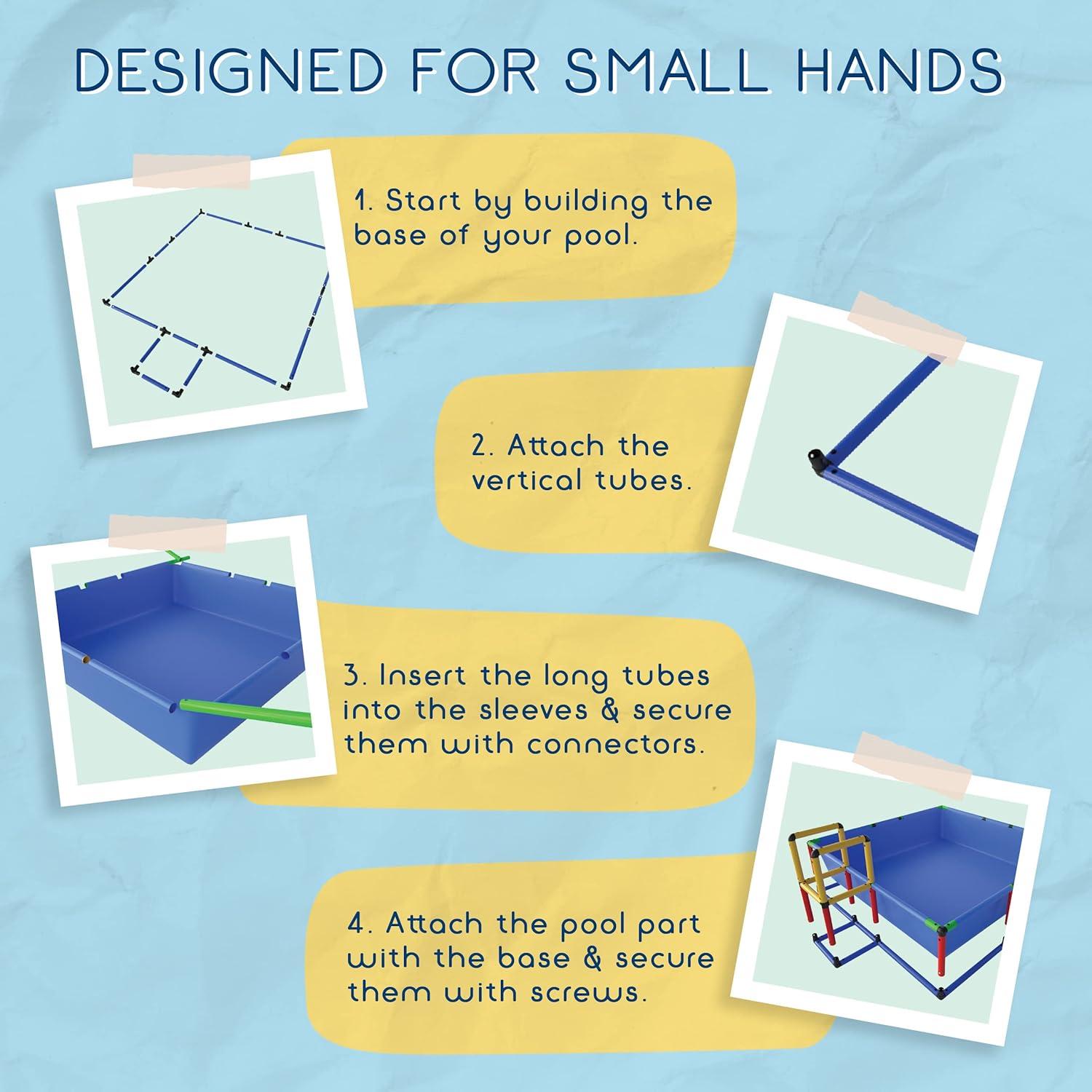 Funphix Buildable Swimming Pool/Outdoor Building Toy Pool, Ball Pit, Sandpit /Connects with Other Funphix Sets