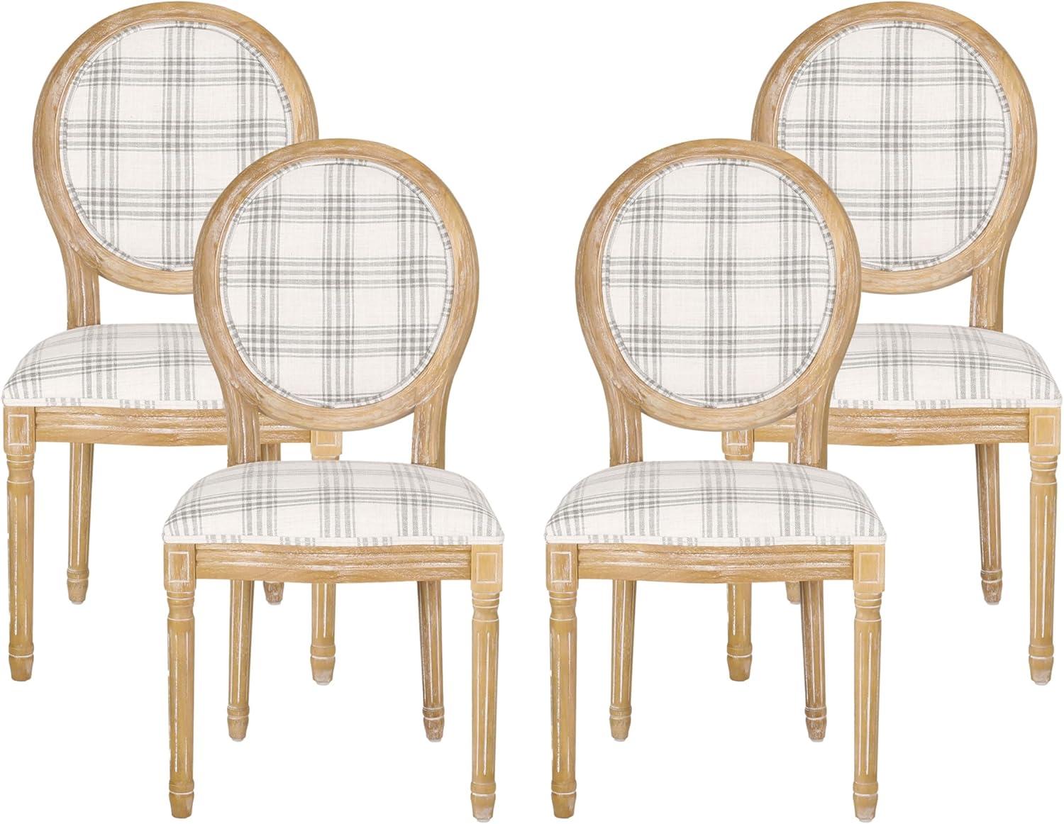 Set of 4 Phinnaeus French Country Fabric Dining Chairs - Christopher Knight Home