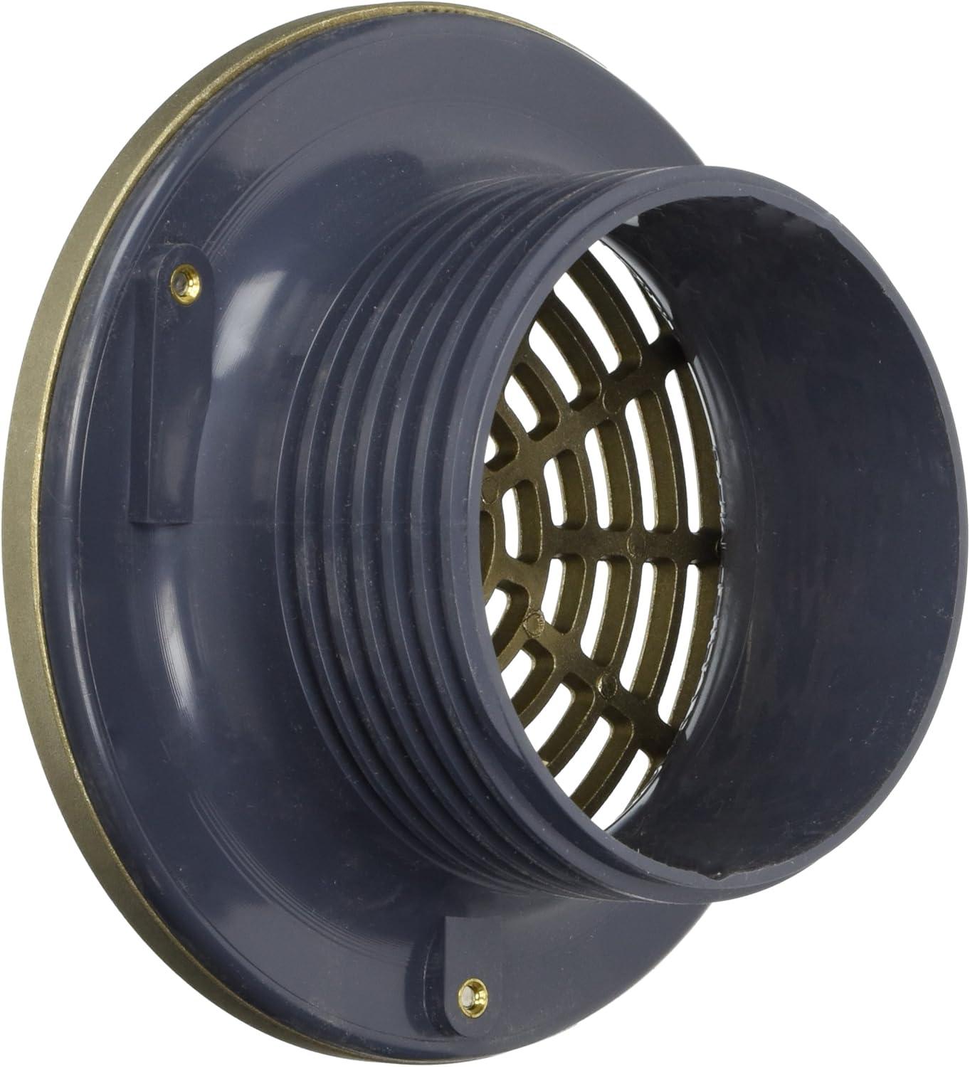 Adjustable Nickel Bronze and PVC Round Floor Drain