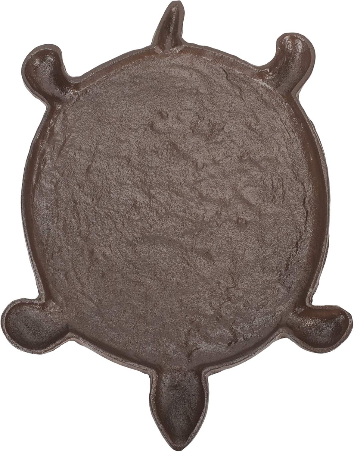 Rustic Bronze Cast Iron Turtle Stepping Stone 13 Inches