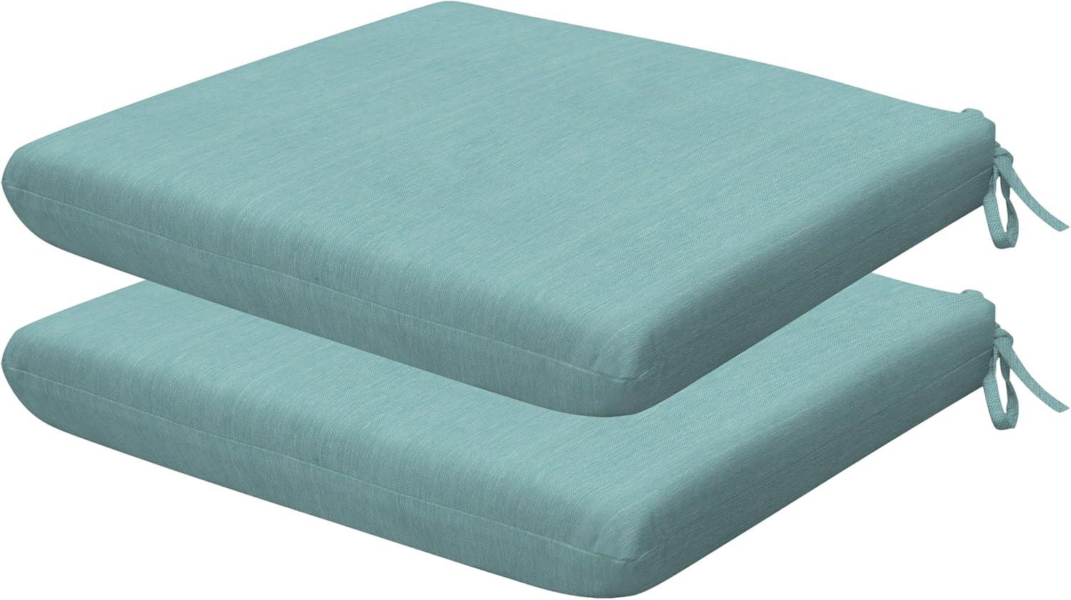 Honeycomb Outdoor Universal Seat Cushion (2-Pack) - Textured Solid Coastal Blue