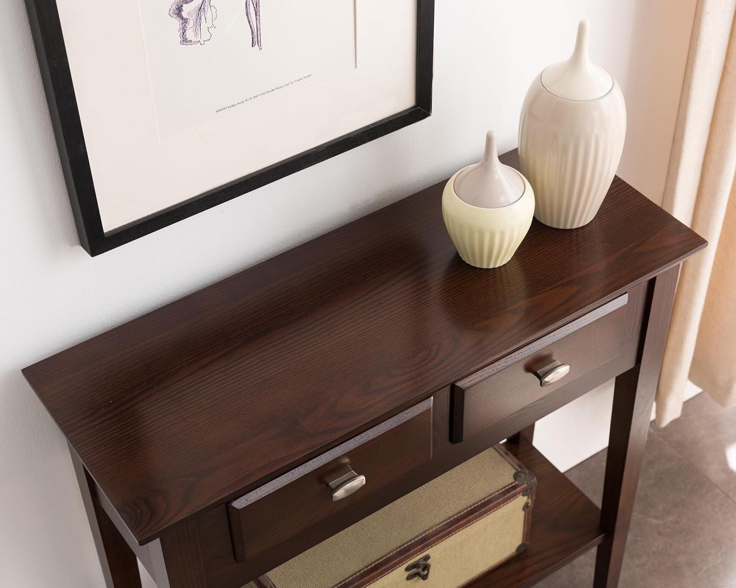 Hall Console Table in Chocolate Oak