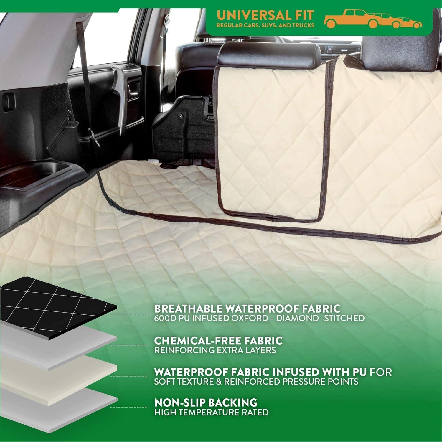 Plush Paws Premium Waterproof Nonslip Scratchproof Convertible Cargo Liner for Cars & SUVs Regular Black