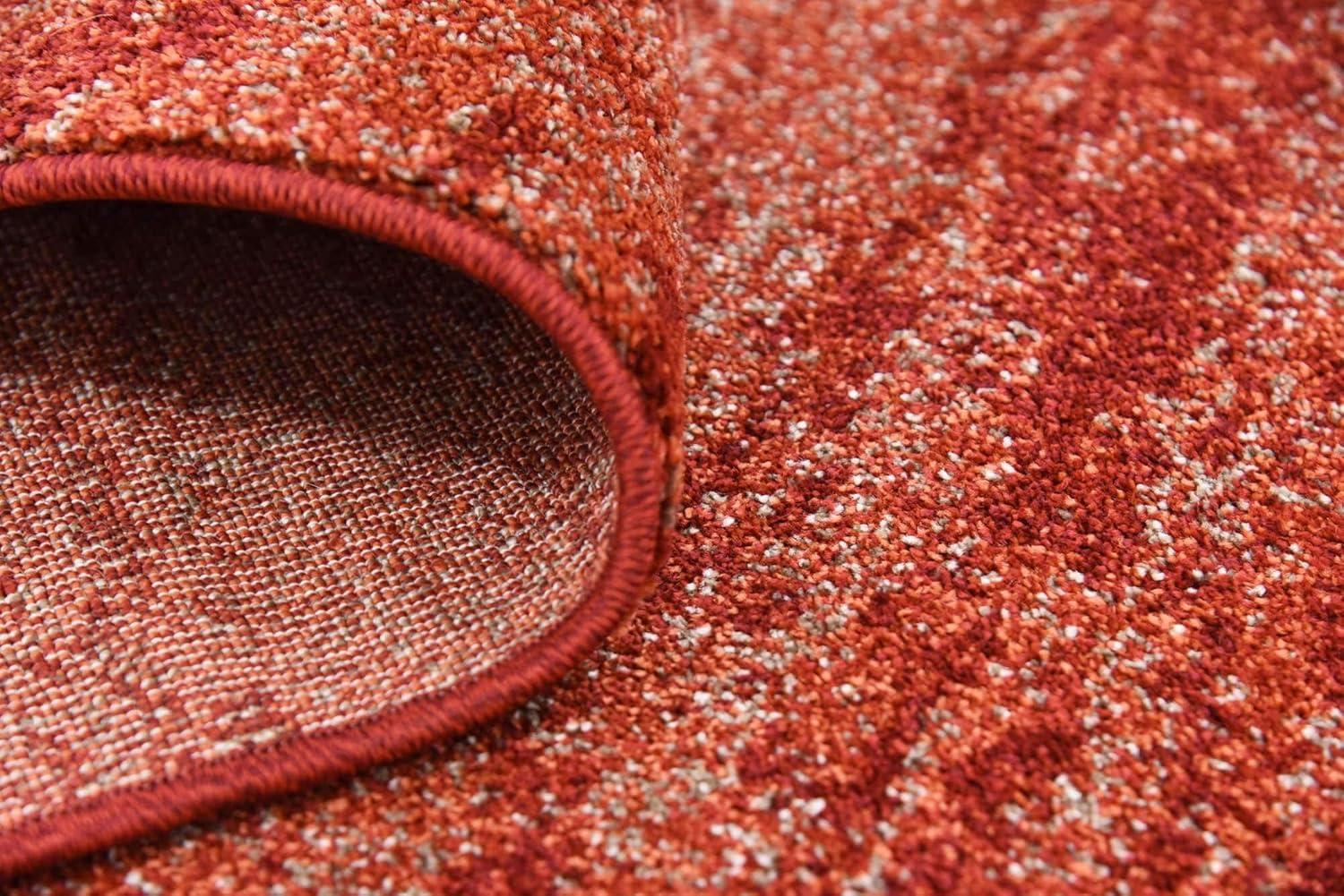 Unique Loom Lucille Del Mar 8 x 8 (ft) Loomed Polypropylene Terracotta/Red Square Indoor Distressed/Overdyed Area rug