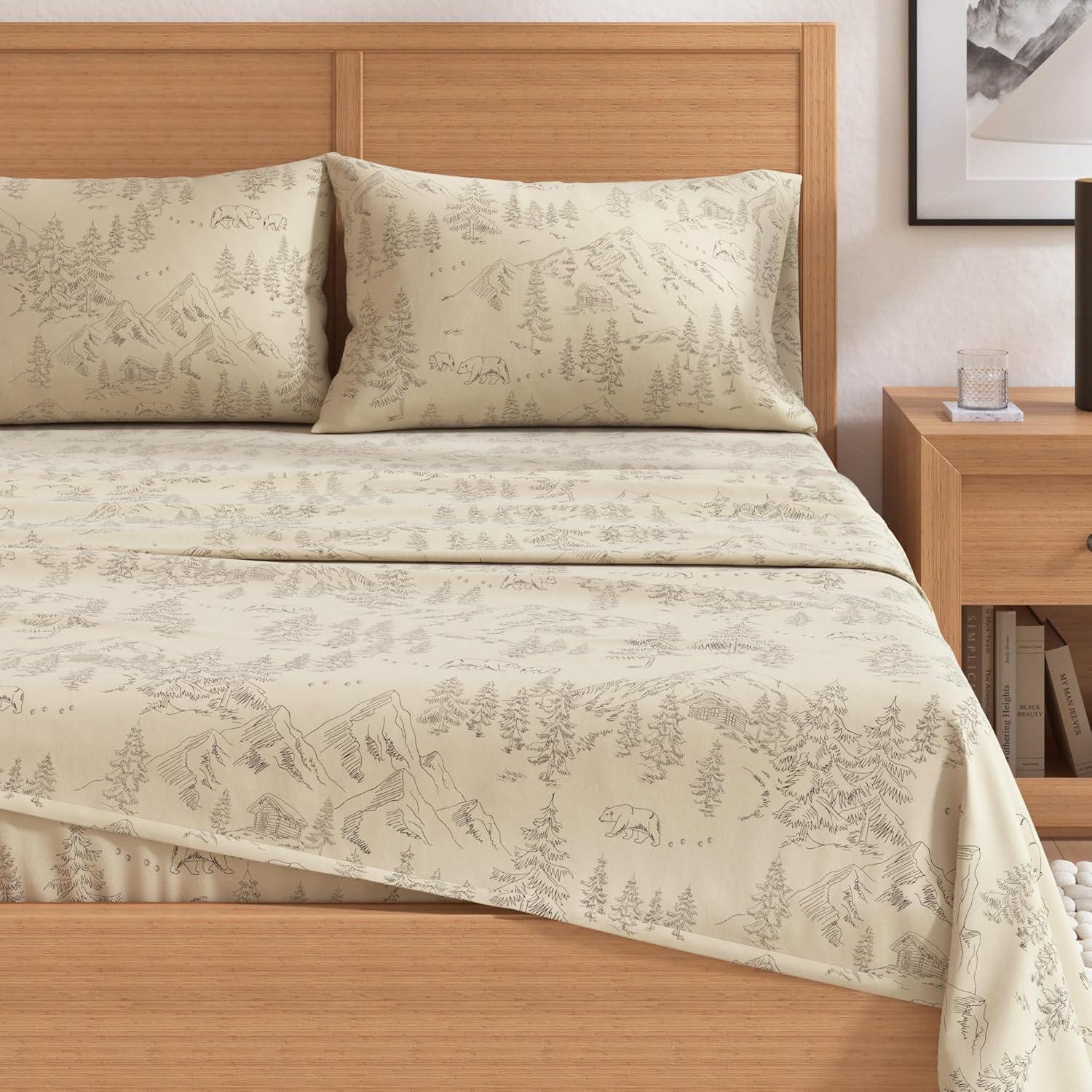 100% Cotton Cozy Solid Flannel Sheet Set