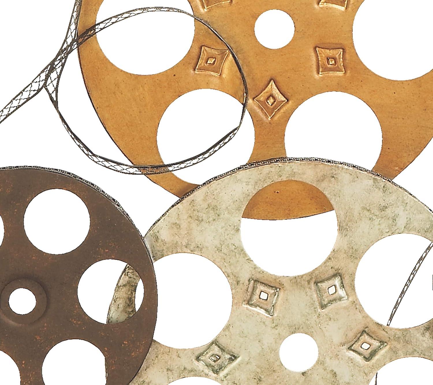 Williston Forge Metal Vintage Movie Reel Film Home Multi Colored Wall Decor
