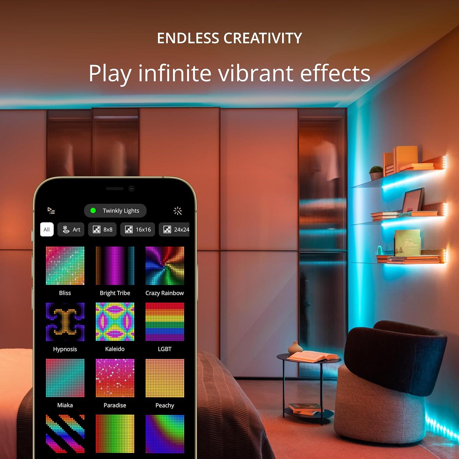 Twinkly 60 - Bulb 120'' Plug-in LED Rope String Light