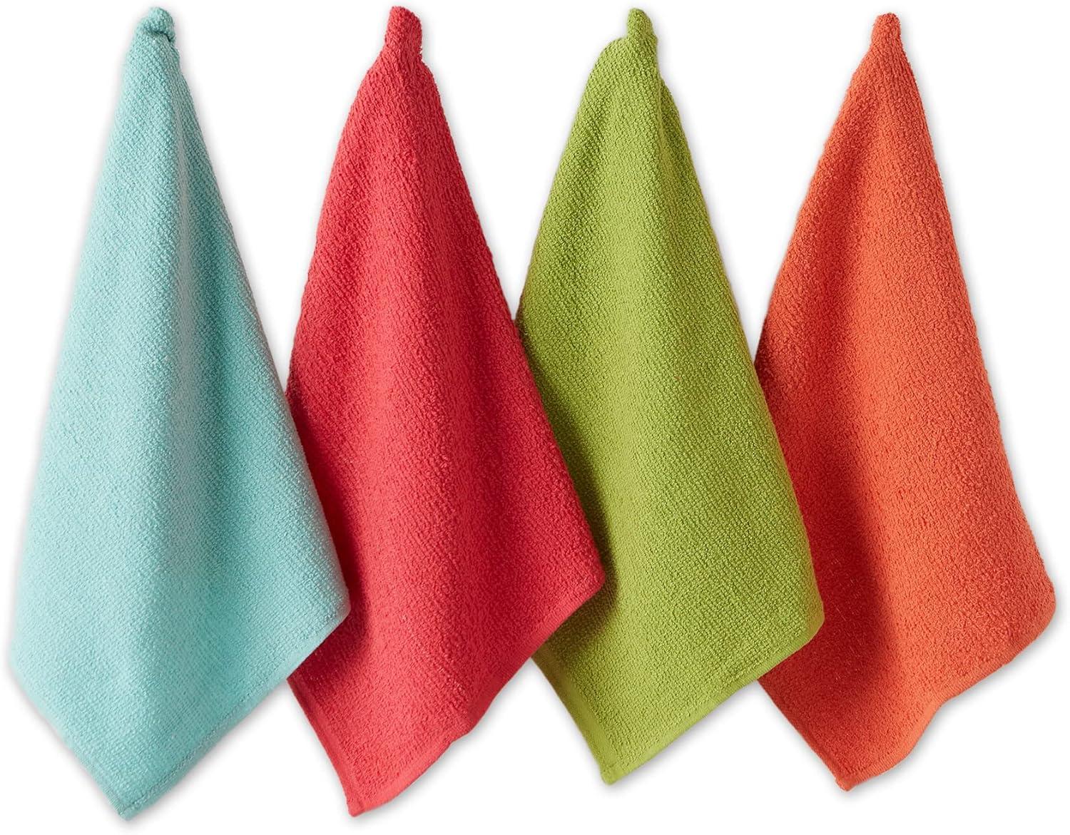 4pk Cotton Assorted Bright Barmop Dishtowels - Design Imports