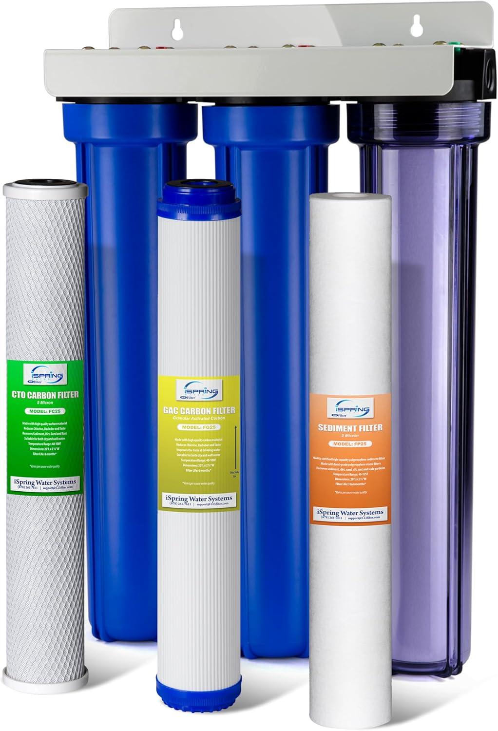 Blue 3-Stage Whole House Water Filtration System