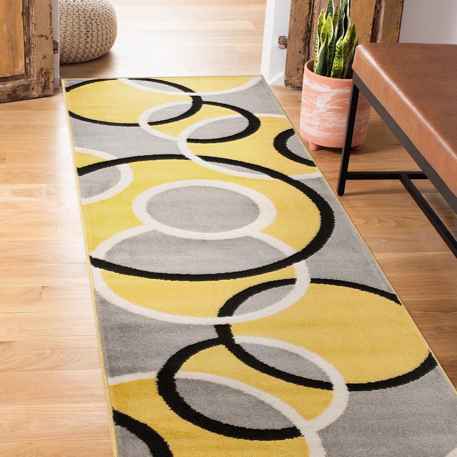 World Rug Gallery Modern Abstract Circles Area Rug