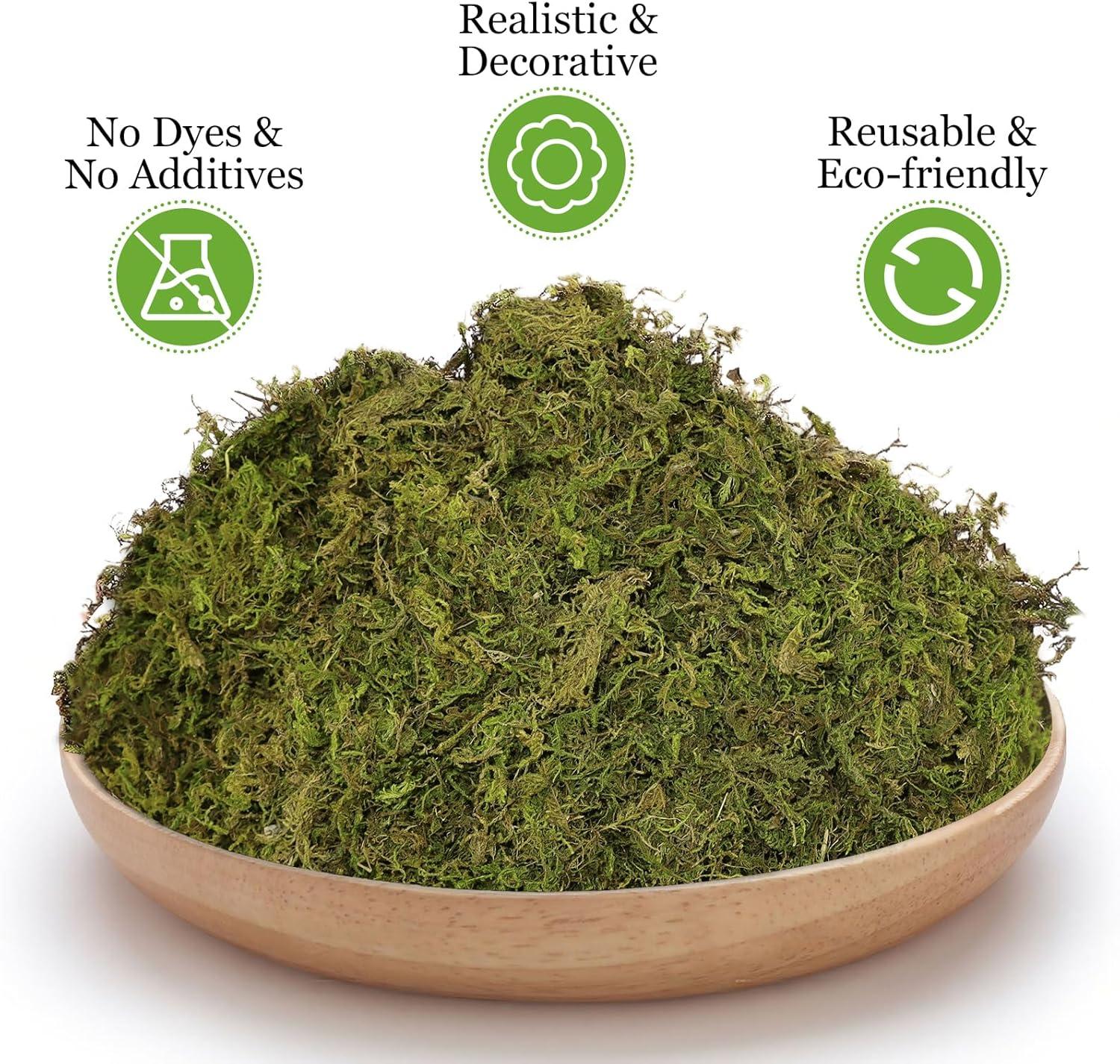 Eco-Friendly Fresh Green Artificial Moss for Potted Plants