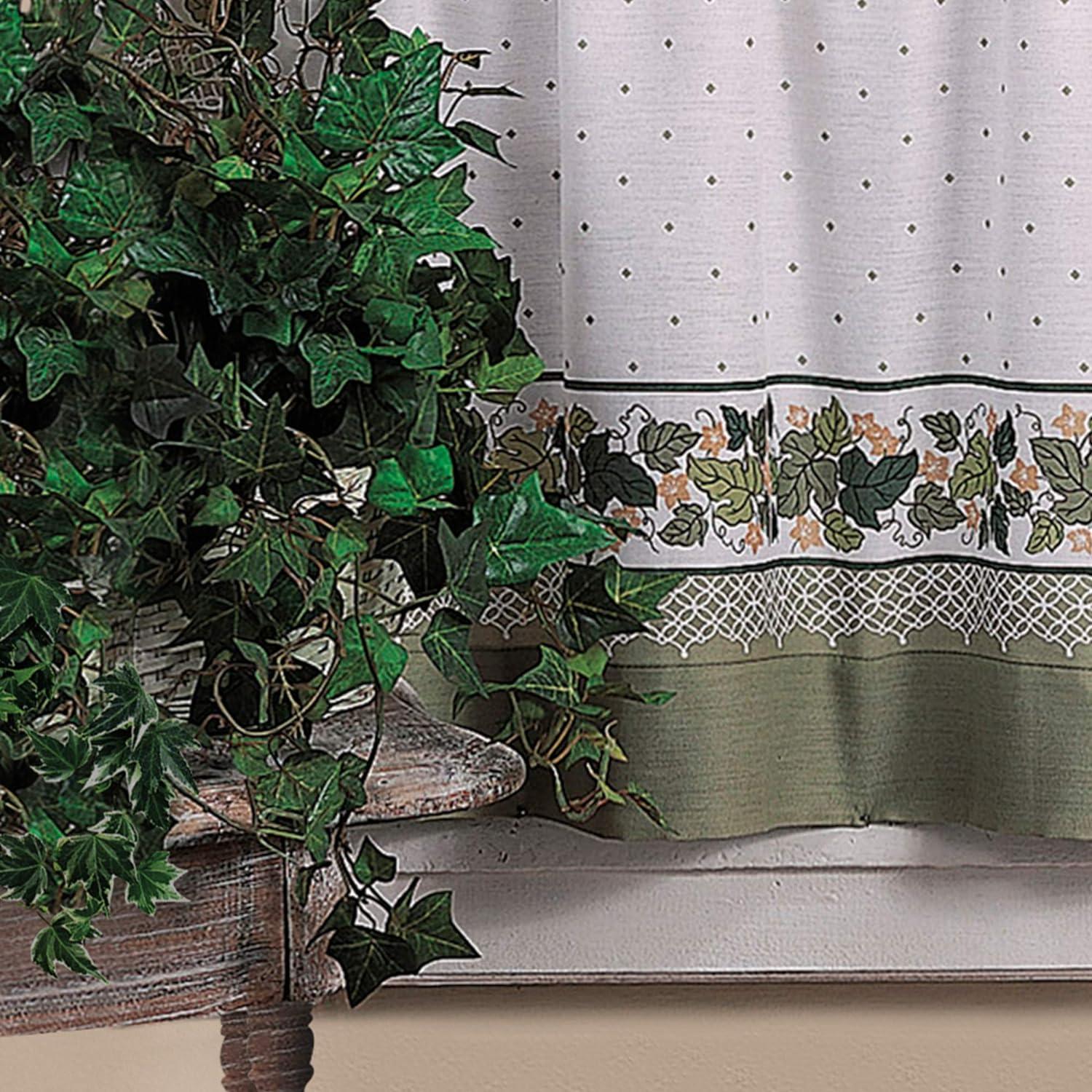 CHF & You Cottage Ivy Kitchen Curtains Tiers 56x24, Adult