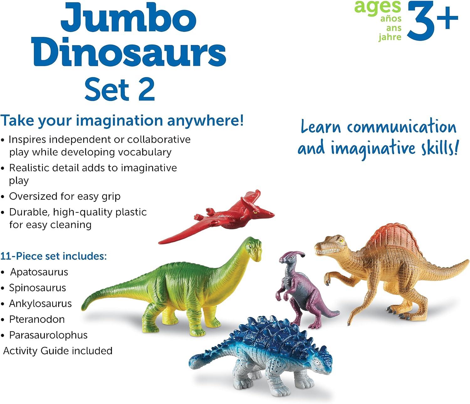 Learning Resources Jumbo Dinosaurs Set 2 - 5pc