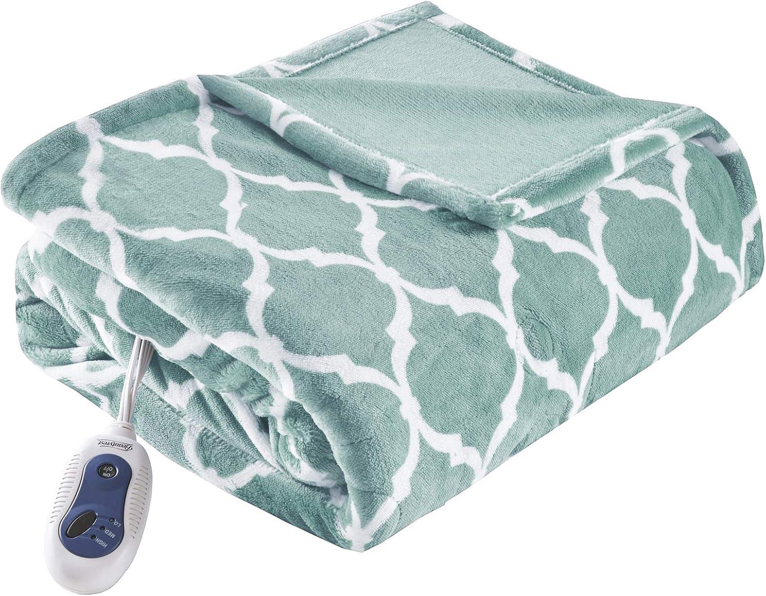 Beautyrest Heated Ogee Oversized Throw