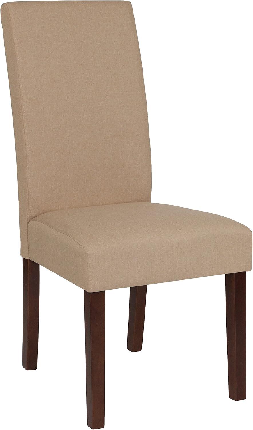 Merrick Lane Mid-Century Panel Back Parsons Accent Dining Chair