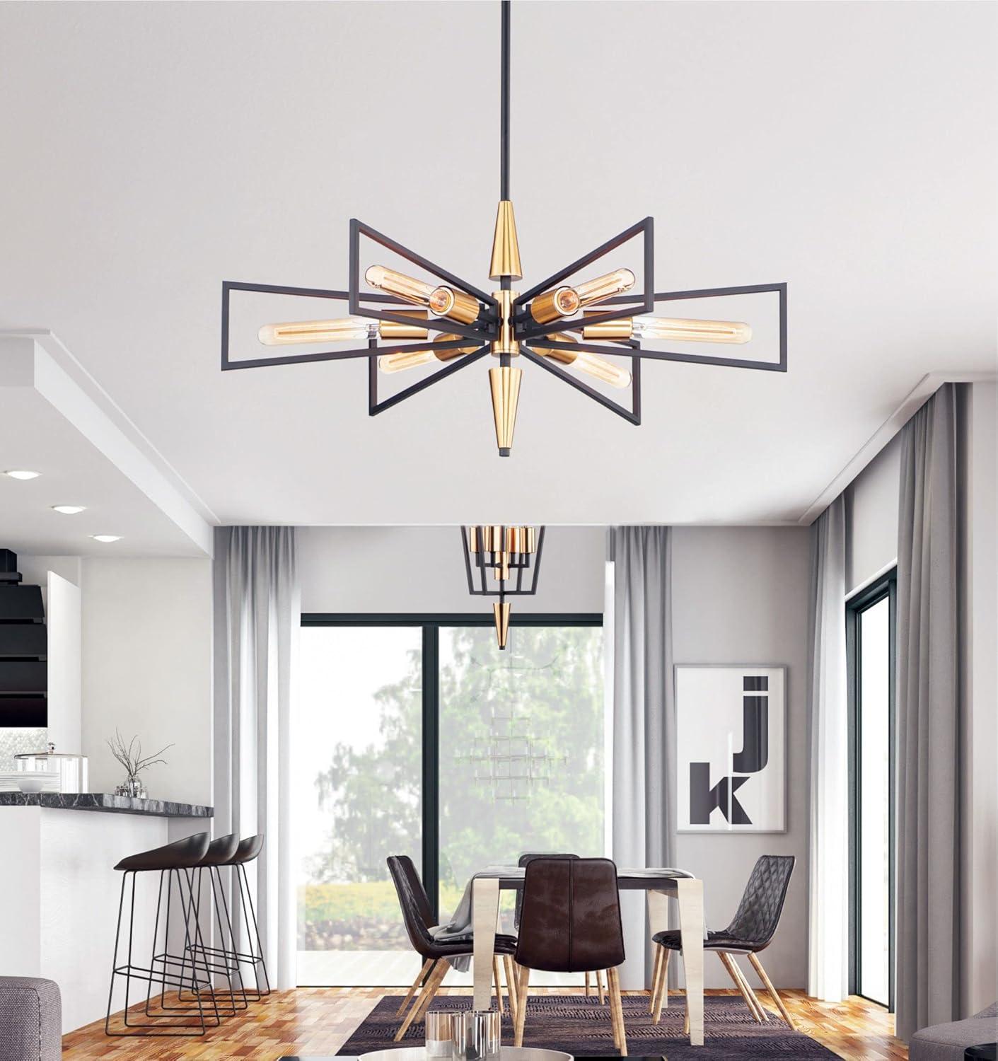 Maxim Lighting Wings 6 - Light Chandelier in  Black/Satin Brass