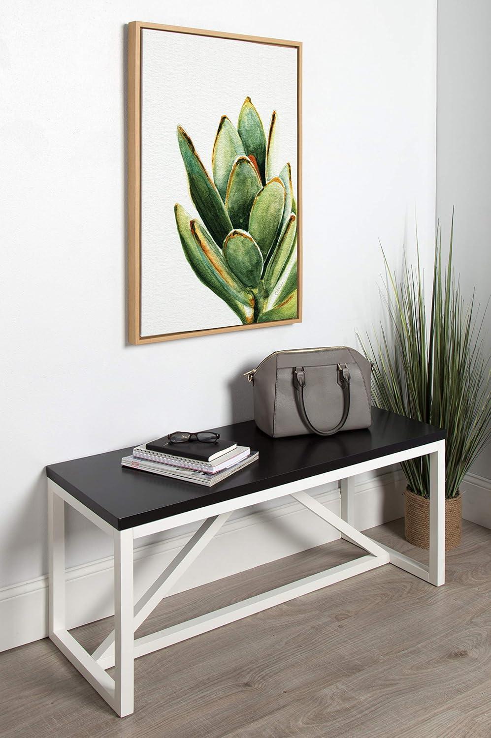 Sylvie Succulent 18 Framed Canvas By Jennifer Redstreake Geary Natural - Kate & Laurel All Things Decor