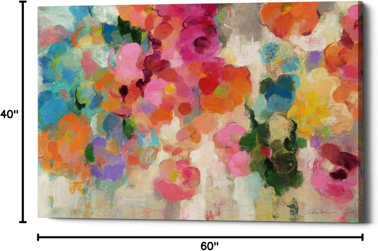 Epic Graffiti  "Colorful Garden I" by Silvia Vassileva, Giclee Canvas Wall Art, 18"x26" 40" x 60"