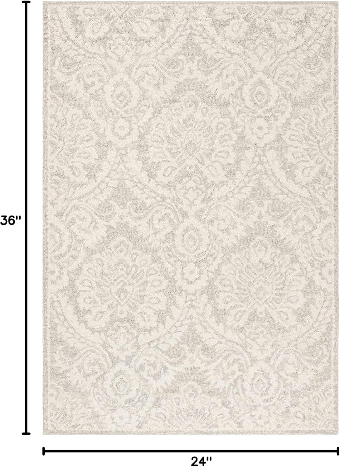Blossom BLM106 Hand Tufted Indoor Accent Rug - Blue/Ivory - 2'x3' - Safavieh