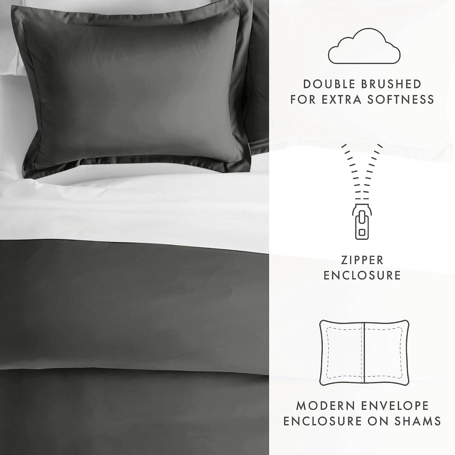 Linen Market Duvet Cover King Size (Gray) - Experience Hotel-Like Comfort with Unparalleled Softness, Exquisite Prints & Solid Colors for a Dreamy Bedroom – King Duvet Cover Set with 2 Pillow Shams