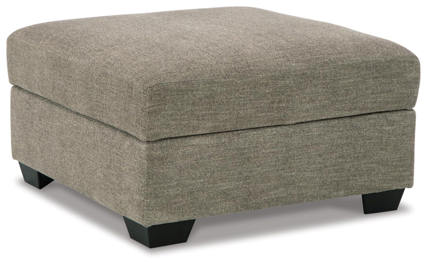 Signature Design by Ashley Creswell Upholstered Ottoman With Storage, Stone Gray