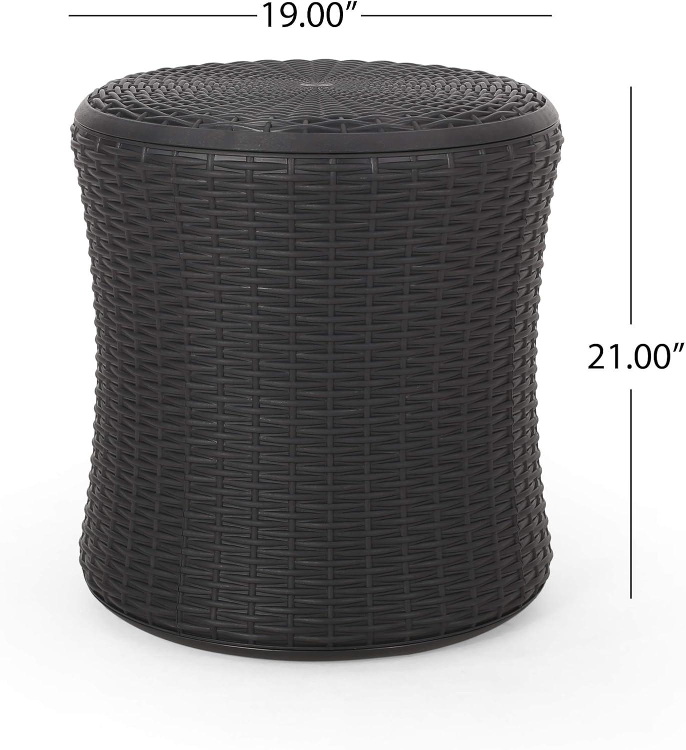 Olivo Patio Faux Wicker Patio Table - Dark Gray - Christopher Knight Home