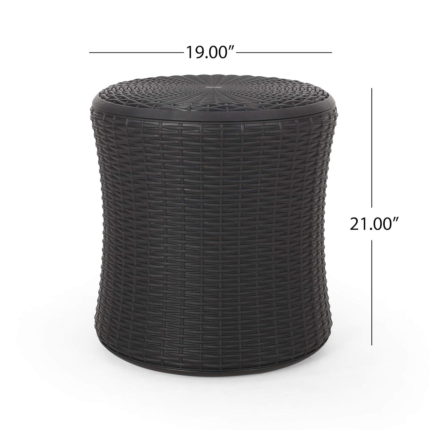 Olivo Patio Faux Wicker Patio Table - Dark Gray - Christopher Knight Home