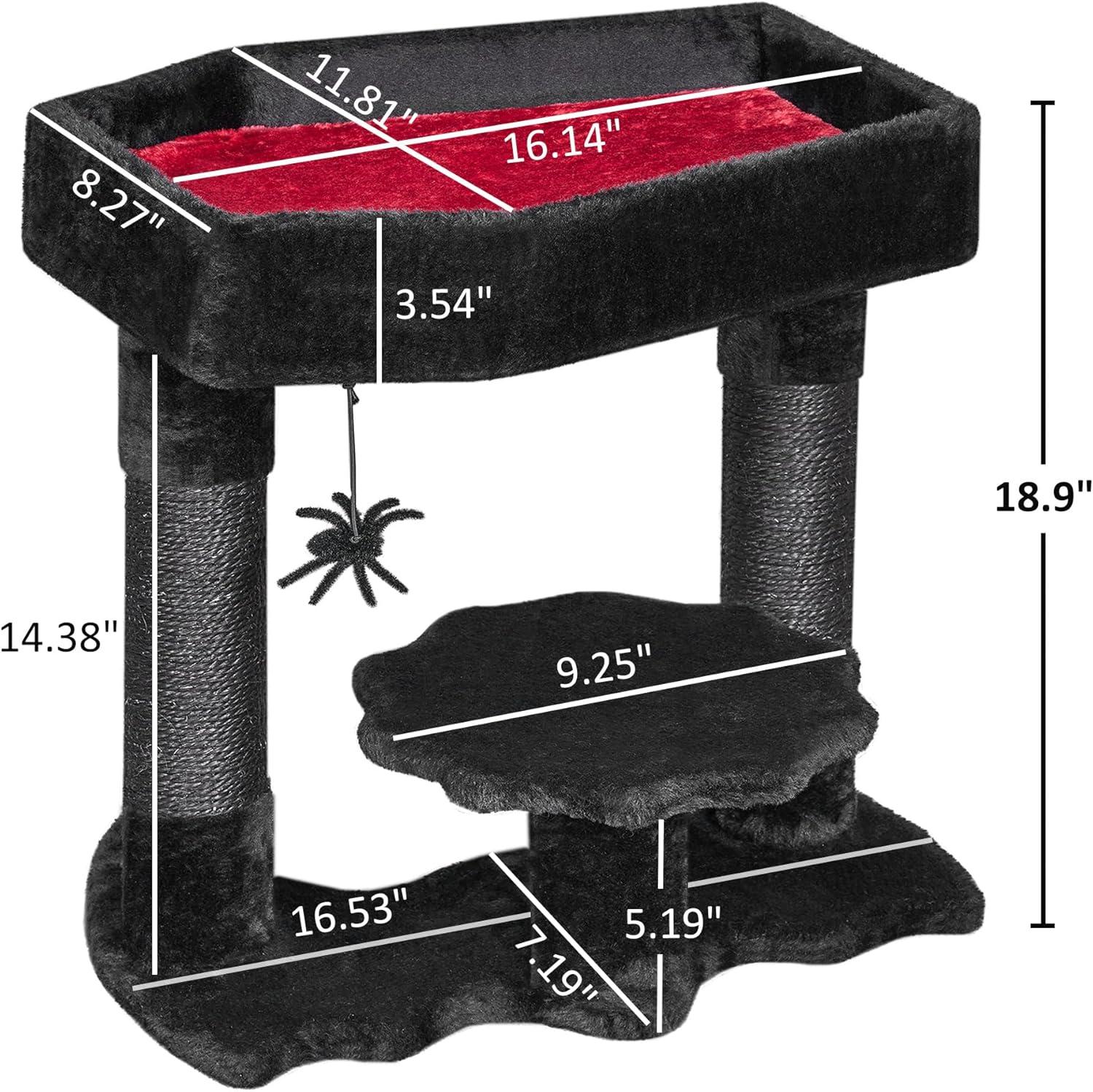 Gothic Cat Tree with Coffin, Gothic Cat Tower with Condo