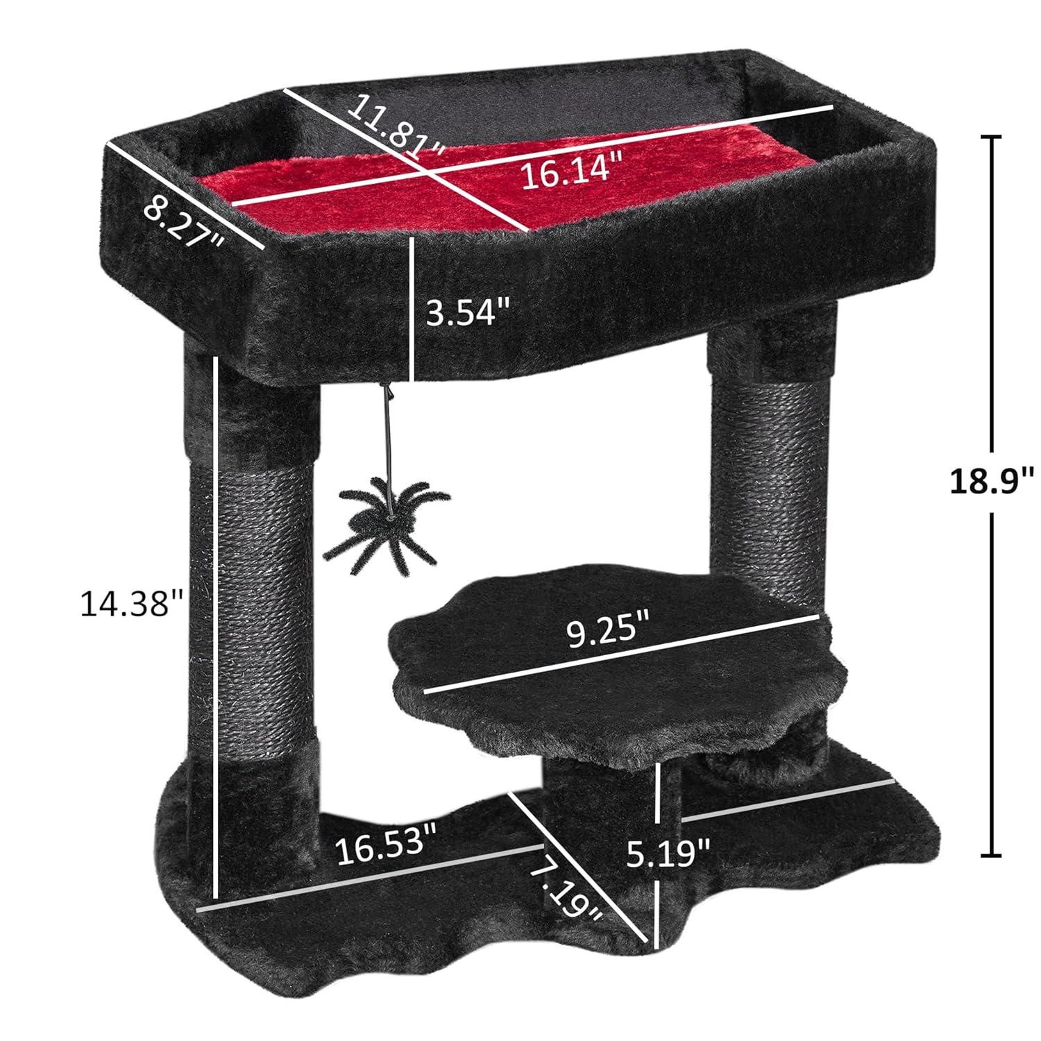 Gothic Cat Tree with Coffin, Gothic Cat Tower with Condo