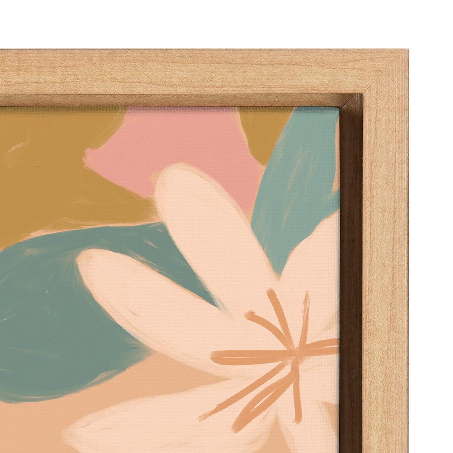 23" x 33" Sylvie Summer Island Framed Canvas by Kate Aurelia Holloway Natural - Kate & Laurel All Things Decor