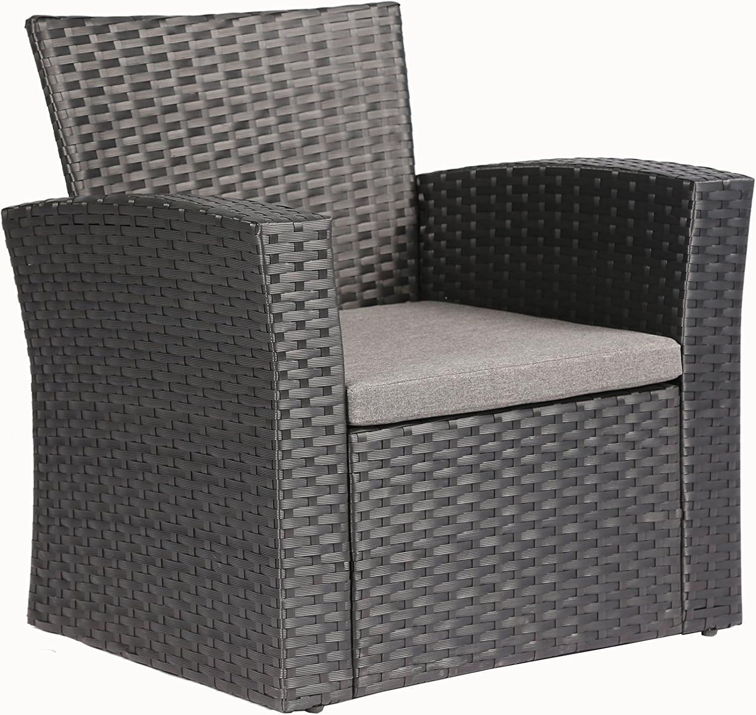 Baner Garden Complete Patio 4 Piece Rattan Wicker Conversation Set