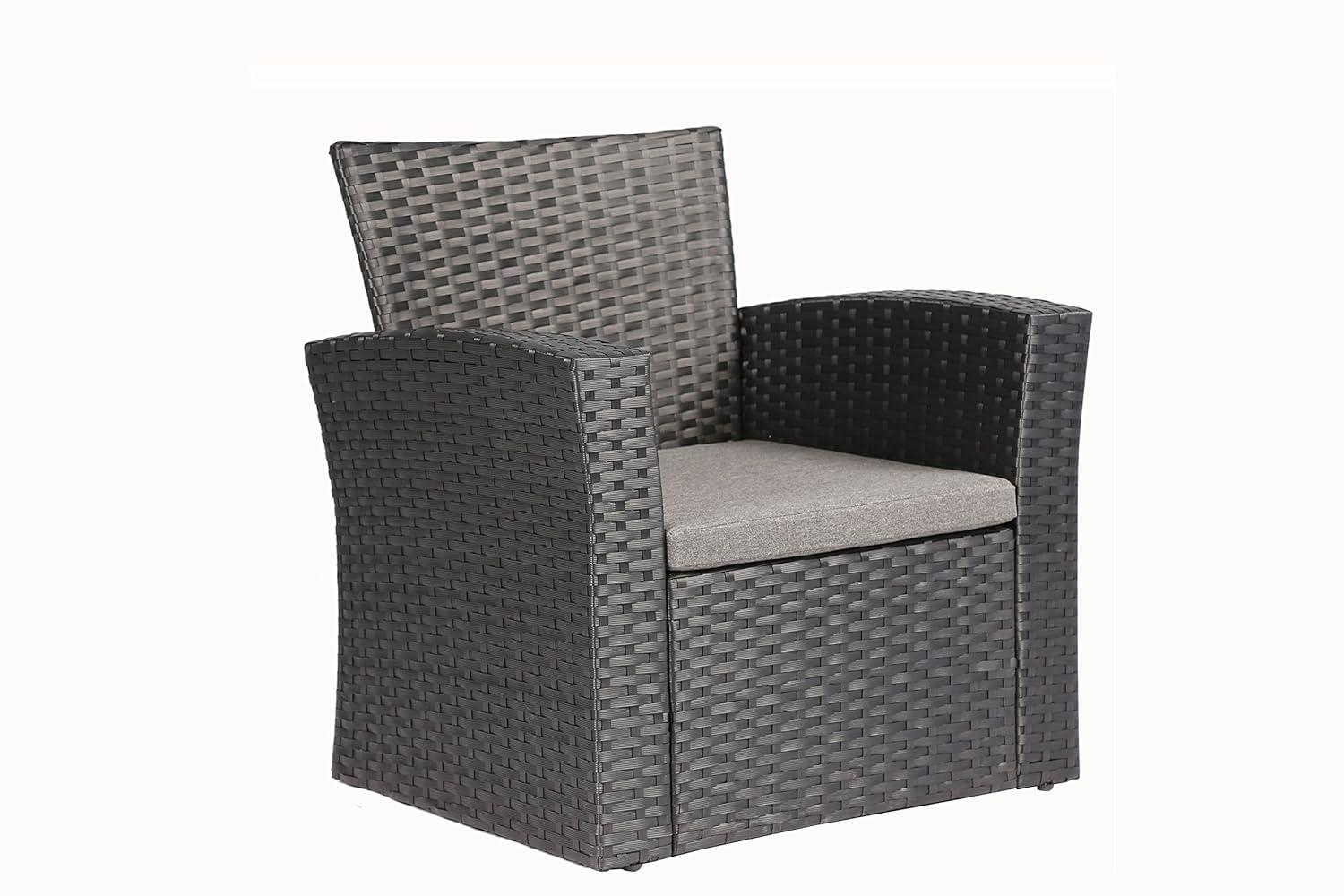 Baner Garden Complete Patio 4 Piece Rattan Wicker Conversation Set