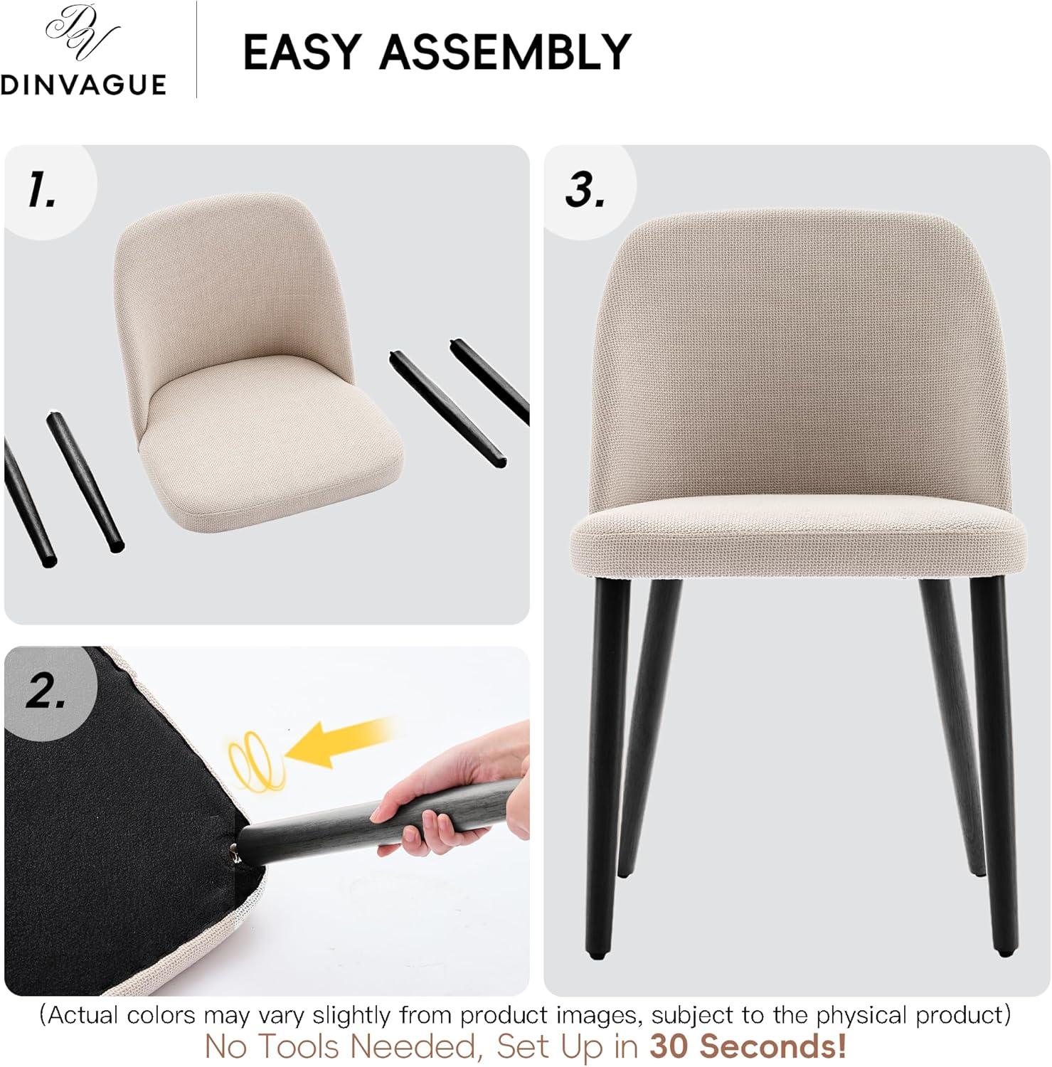 Dining Chairs Set of 2,Fabric Upholstered and Solid Wood Legs,Modern Room Dining Chairs,Thick Cushions Seat,Easy Assembly for Dining Room Living Room Bedroom Kitchen(Green)