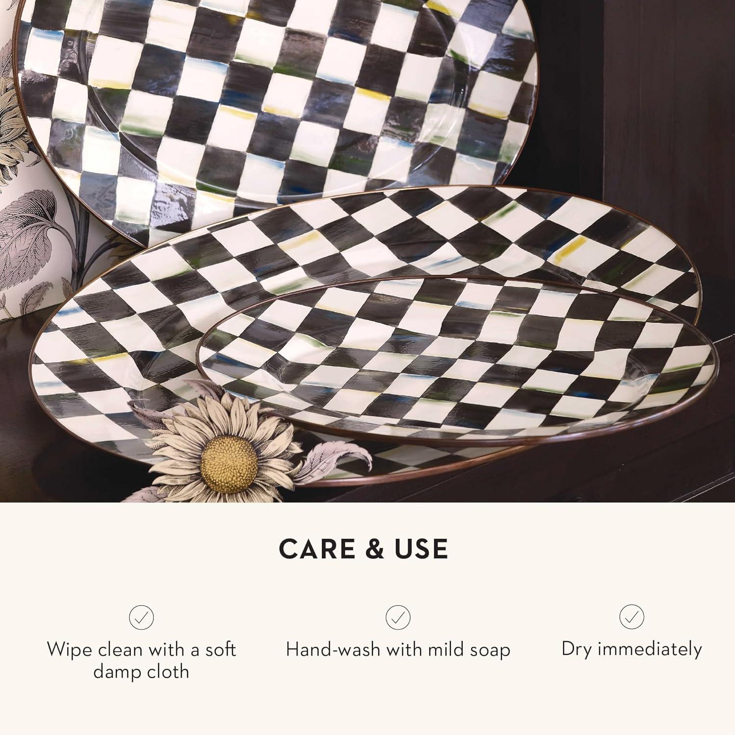 MacKenzie-Childs Sterling Check® Oval Platter