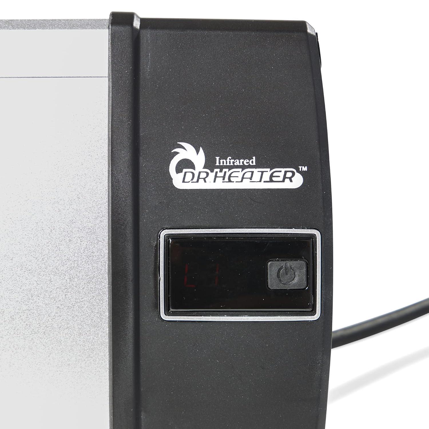 Dr Infrared Heater Carbon Infrared Patio Heater, Indoor and Outdoor (120V / 1500W, Silver)
