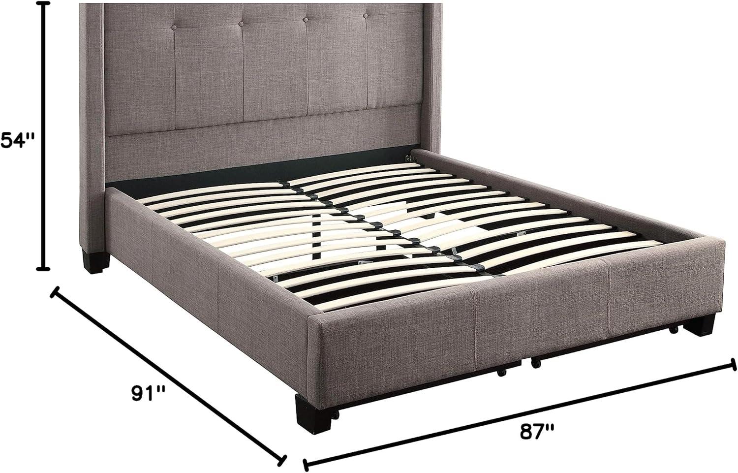 Geneva - Madeleine Dolphin Upholstered Panel Storage Bed