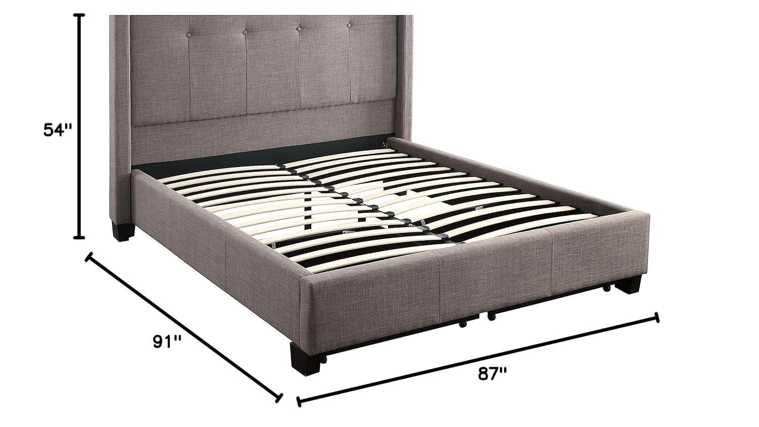 Geneva - Madeleine Dolphin Upholstered Panel Storage Bed