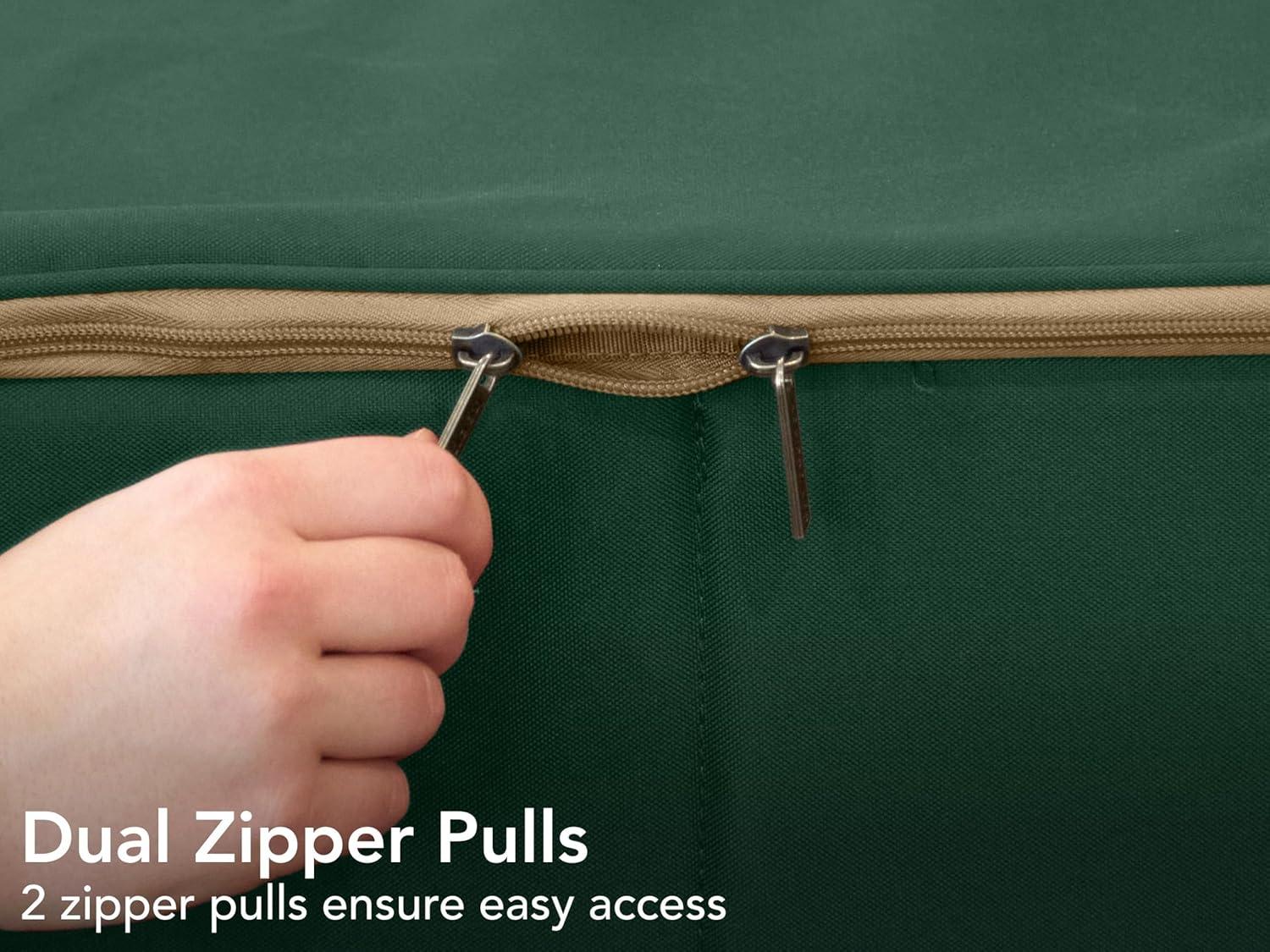 Covermates Keepsakes Gift Wrap Organizer - Holds up to 25 Rolls - Heavy Duty - Accessory Trays with Adjustable Compartments - Mesh Pocket - Holiday Storage, Green